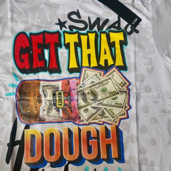Contender Mens T-Shirt Get That Dough Art Match Jordan Nike Foamposite NWT - Picture 6 of 8